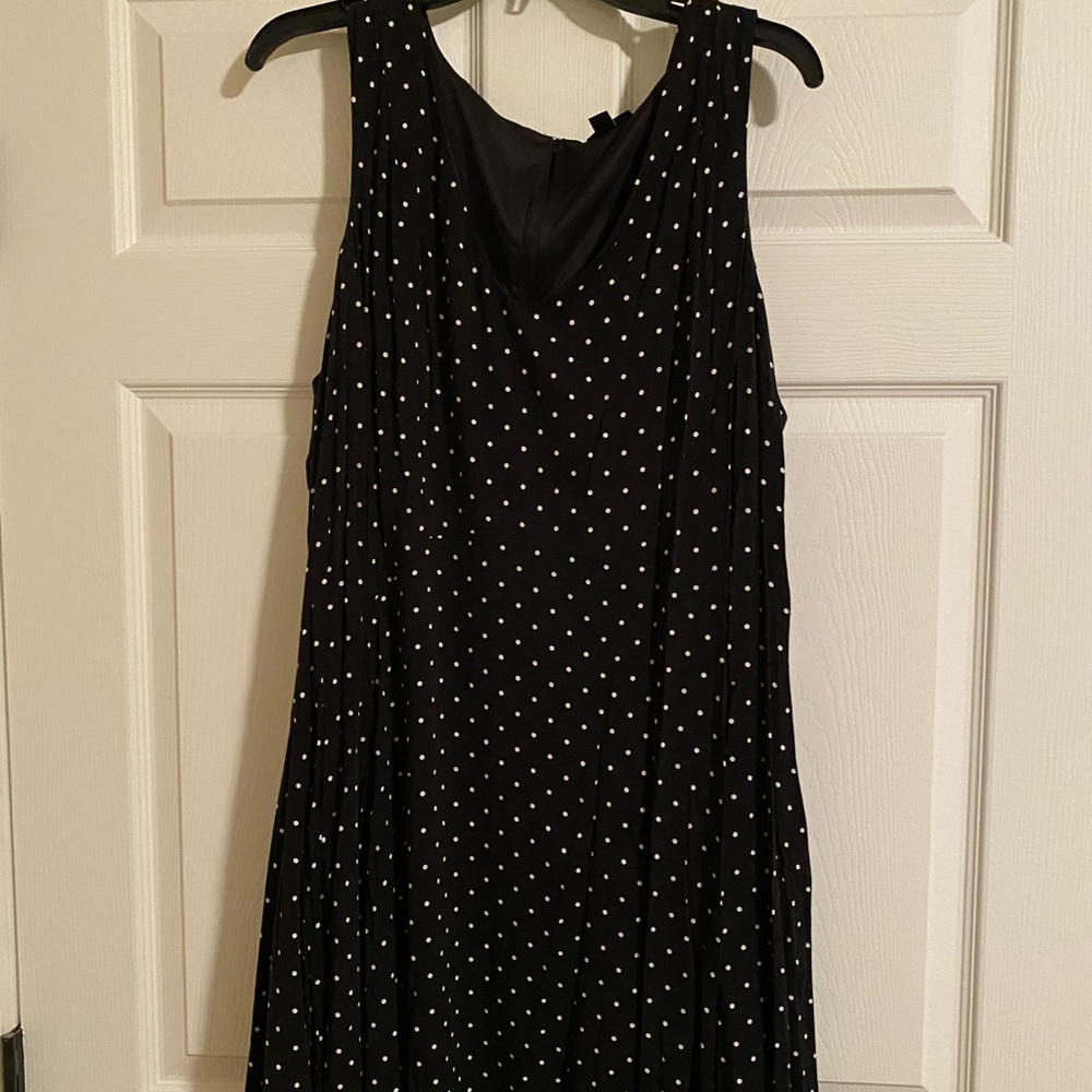 Polka dot swing dress